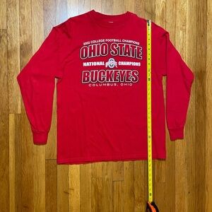 2002 Ohio State Buckeyes Red Long Sleeve Shirt